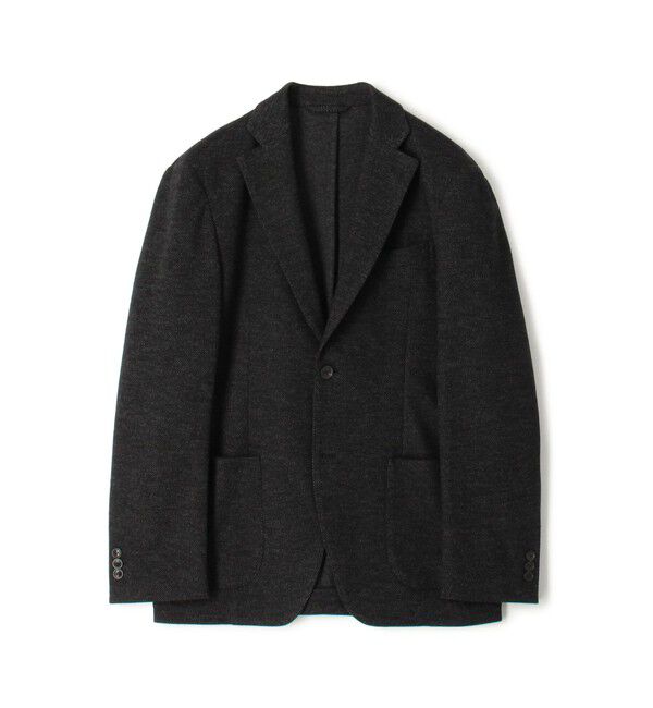 TOMORROWLAND MENS「ウールコットン ダブルジャガード シングルブレステッド2Bジャケット」|テーラードジャケット|18 チャコールグレー