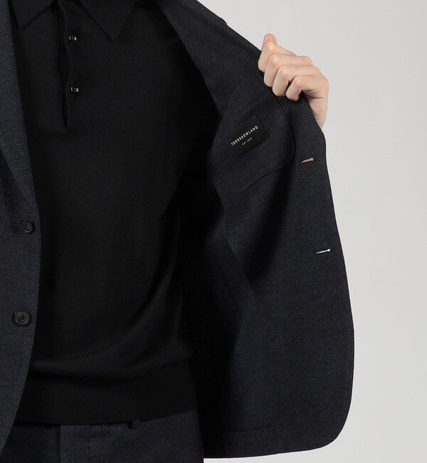 TOMORROWLAND MENS「ウールコットン ダブルジャガード シングルブレステッド2Bジャケット」|テーラードジャケット|