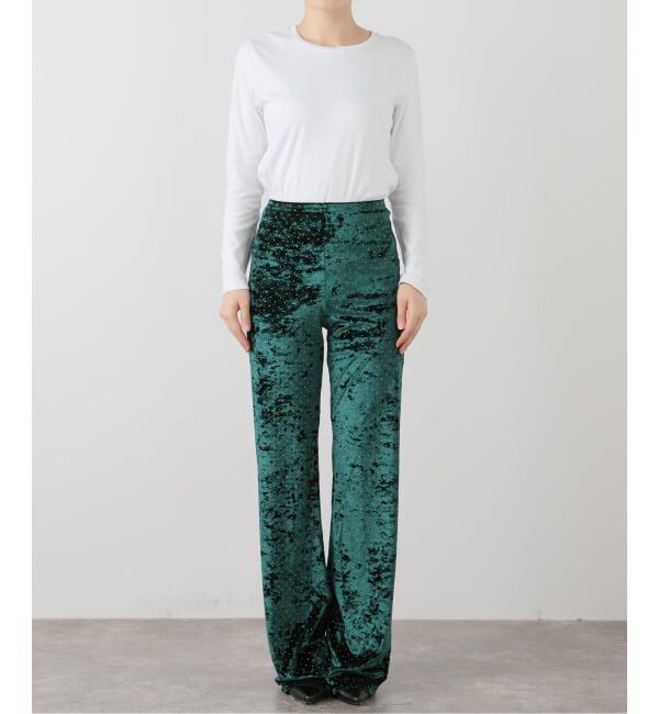  「SIMONE WILD STUD VELVET WIDE LEG パンツ」|その他|