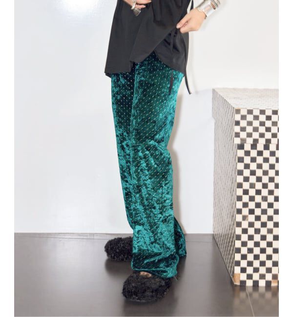  「SIMONE WILD STUD VELVET WIDE LEG パンツ」|その他|