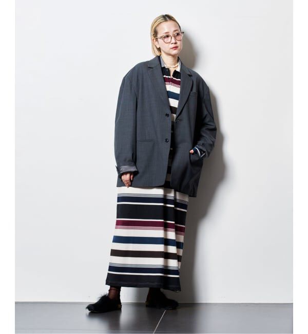  「ONIT BORDER DRESS 25AW-ON222：ニットワンピース」|ワンピース|