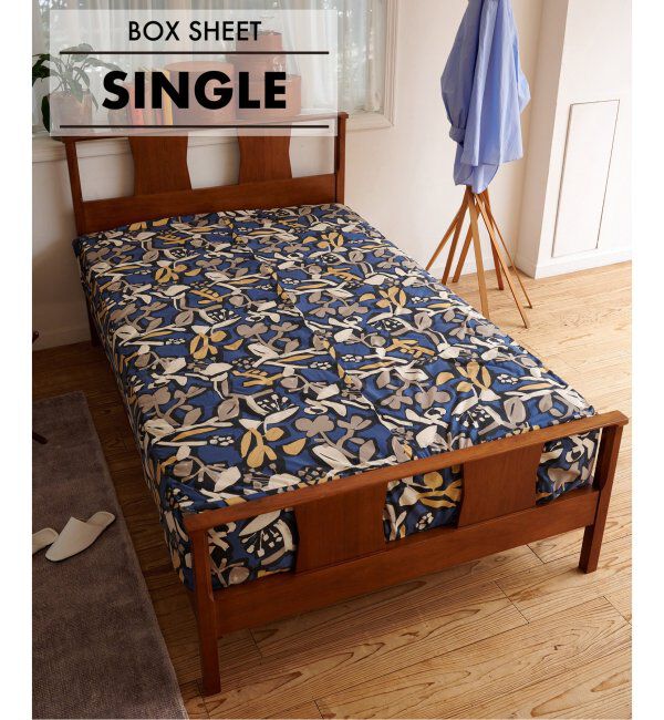 journal standard Furniture「FLOWER BOX SHEET S　ボックスシーツ シングル」|その他|ブルー