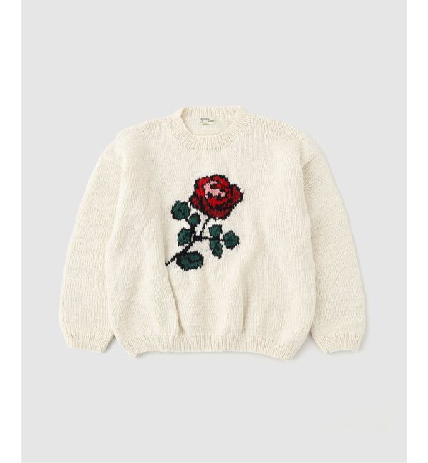 JOINT WORKS「MacMahon Knitting Mills / マクマホンニッティングミルズ Crew Neck Knit-Rose」|ニット・セーター|レッド