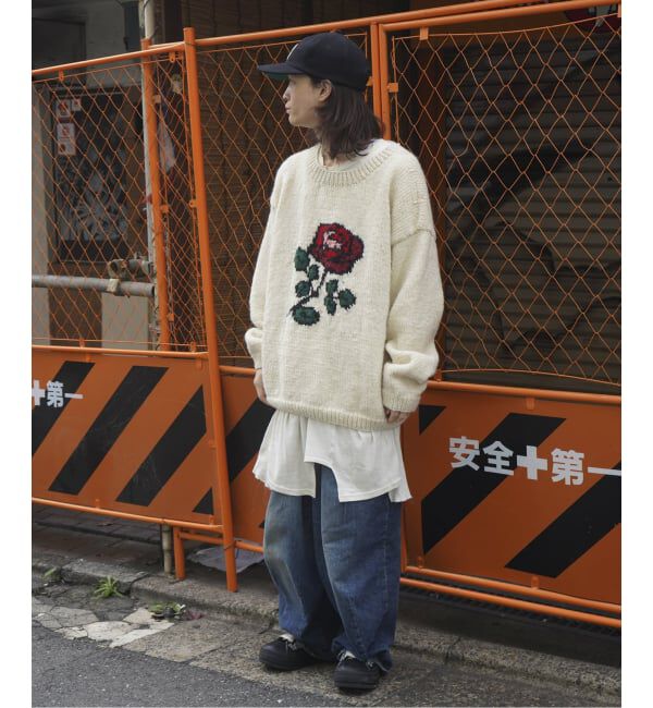 JOINT WORKS「MacMahon Knitting Mills / マクマホンニッティングミルズ Crew Neck Knit-Rose」|ニット・セーター|