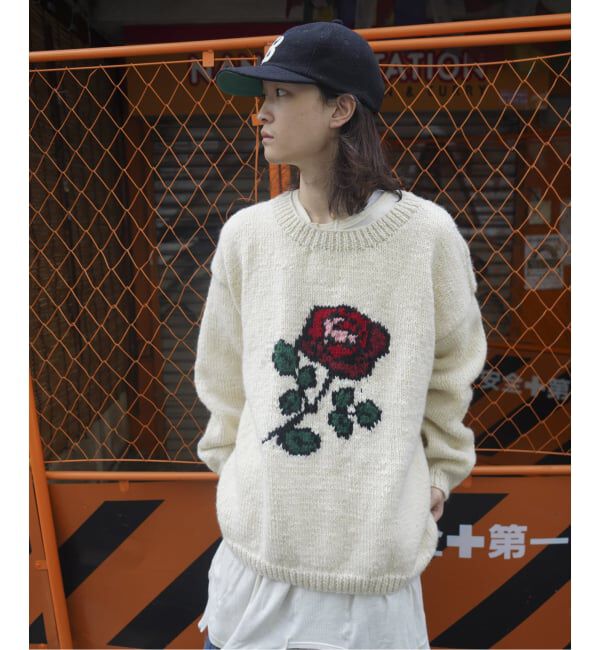 JOINT WORKS「MacMahon Knitting Mills / マクマホンニッティングミルズ Crew Neck Knit-Rose」|ニット・セーター|