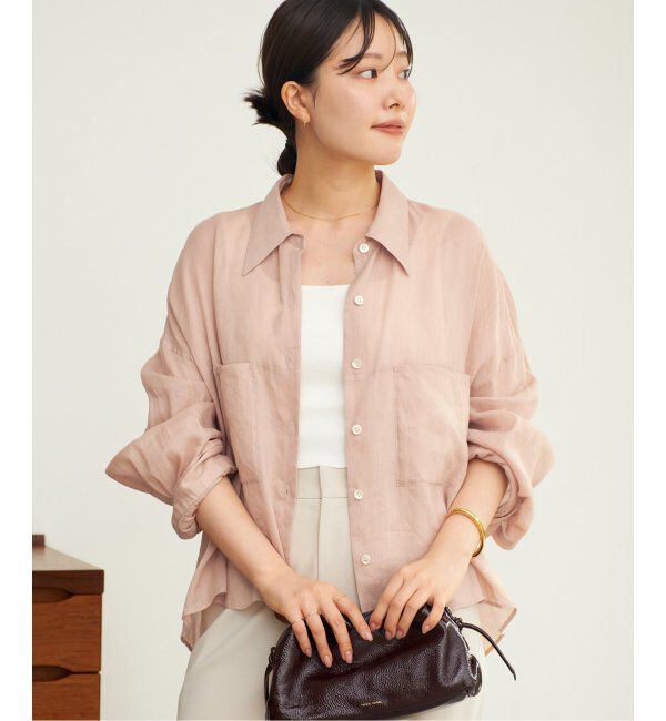 Plage「《追加》RAMIE LYOCELL CROPPED シャツ 2」|シャツ・ブラウス|