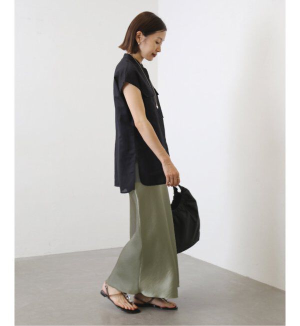 IENA「《追加6》ダブルサテンスカート」|スカート|