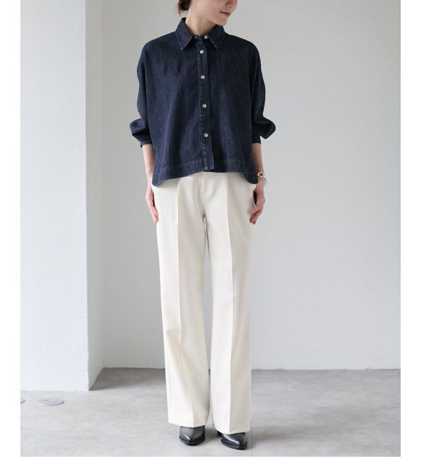 VERMEIL par iena「ダブルクロス ストレッチパンツ」|スラックス|