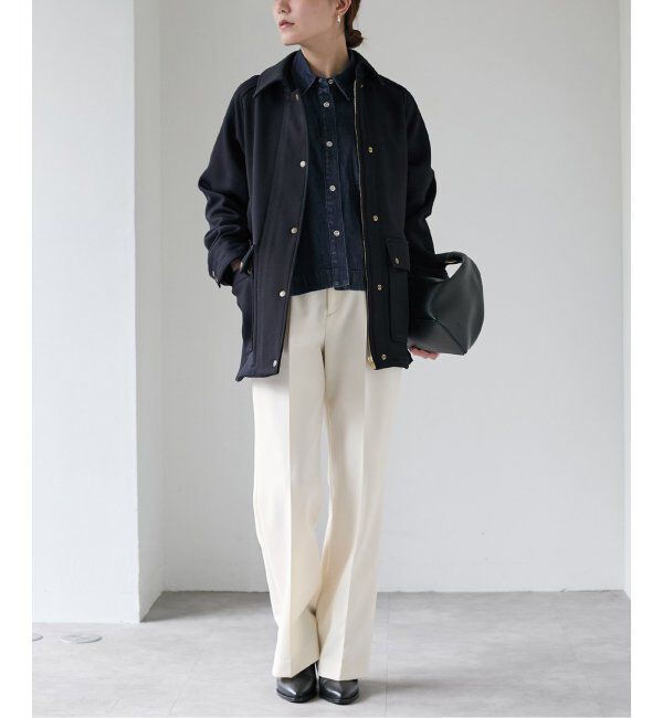 VERMEIL par iena「ダブルクロス ストレッチパンツ」|スラックス|