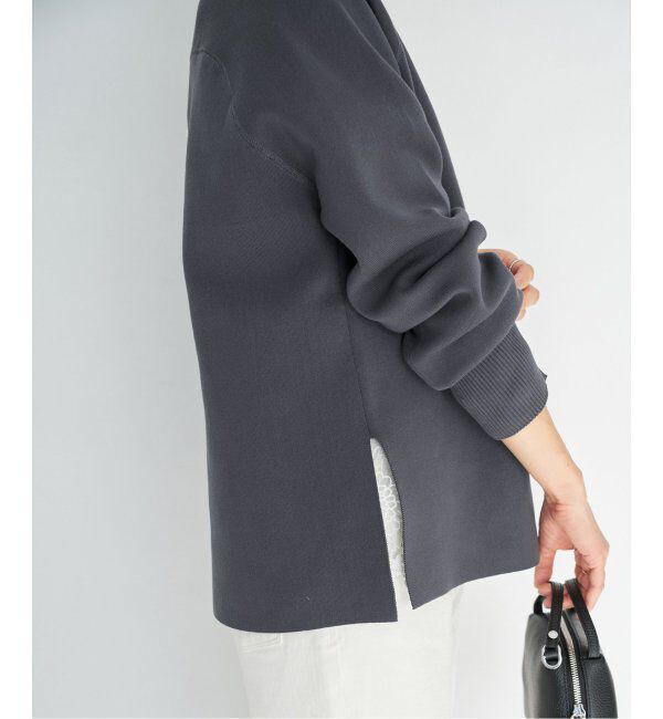 IENA「ファインコットンスムース Vネックカーディガン」|カーディガン|