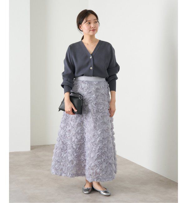 IENA「ファインコットンスムース Vネックカーディガン」|カーディガン|