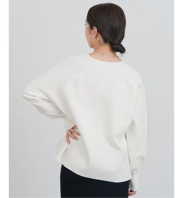 IENA「ファインコットンスムース Vネックカーディガン」|カーディガン|