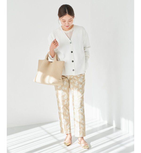 IENA「ファインコットンスムース Vネックカーディガン」|カーディガン|