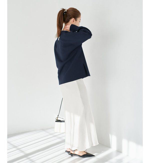 IENA「ファインコットンスムース Vネックカーディガン」|カーディガン|