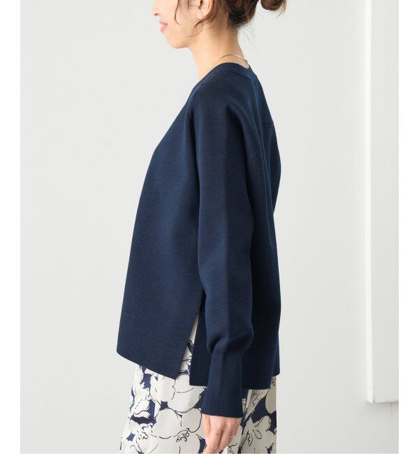 IENA「ファインコットンスムース Vネックカーディガン」|カーディガン|