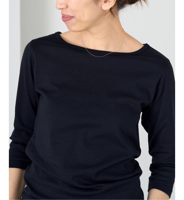 IENA「ATON/エイトン 別注 SUVIN FRAISE ボートネック Tシャツ」|Tシャツ・カットソー|