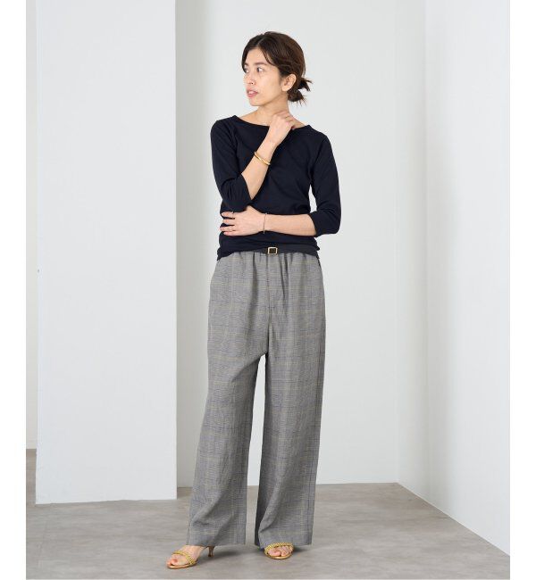 IENA「ATON/エイトン 別注 SUVIN FRAISE ボートネック Tシャツ」|Tシャツ・カットソー|