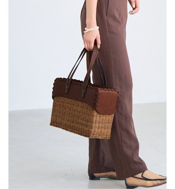 IENA「A VACATION/ア ヴァケーション RATTAN M バッグ 25SSA97-00-25」|かごバッグ|
