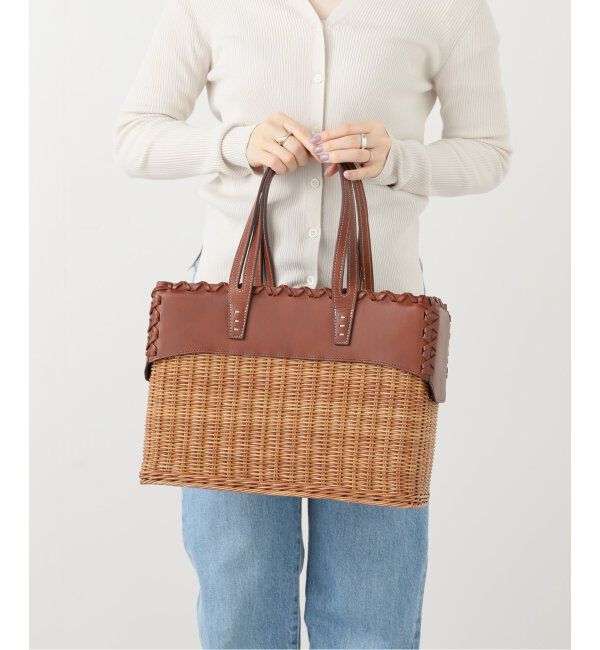 IENA「A VACATION/ア ヴァケーション RATTAN M バッグ 25SSA97-00-25」|かごバッグ|