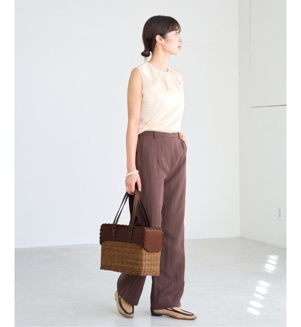 IENA「A VACATION/ア ヴァケーション RATTAN M バッグ 25SSA97-00-25」|かごバッグ|