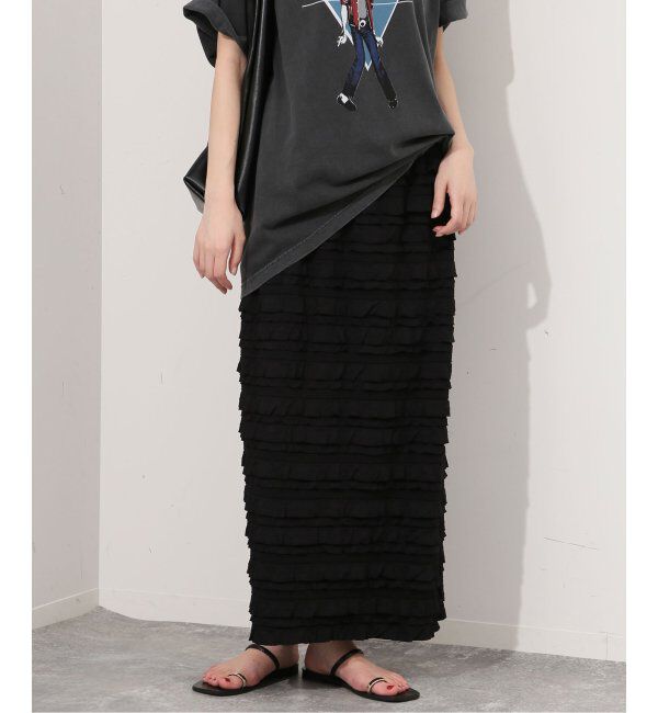 SLOBE IENA「《追加2》フリルカットソータイトスカート」|スカート|