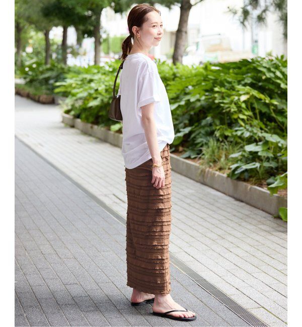 SLOBE IENA「《追加2》フリルカットソータイトスカート」|スカート|