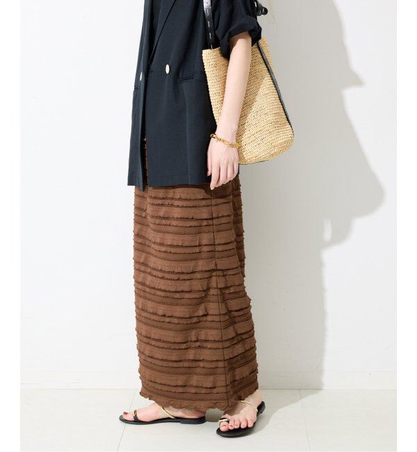 SLOBE IENA「《追加2》フリルカットソータイトスカート」|スカート|