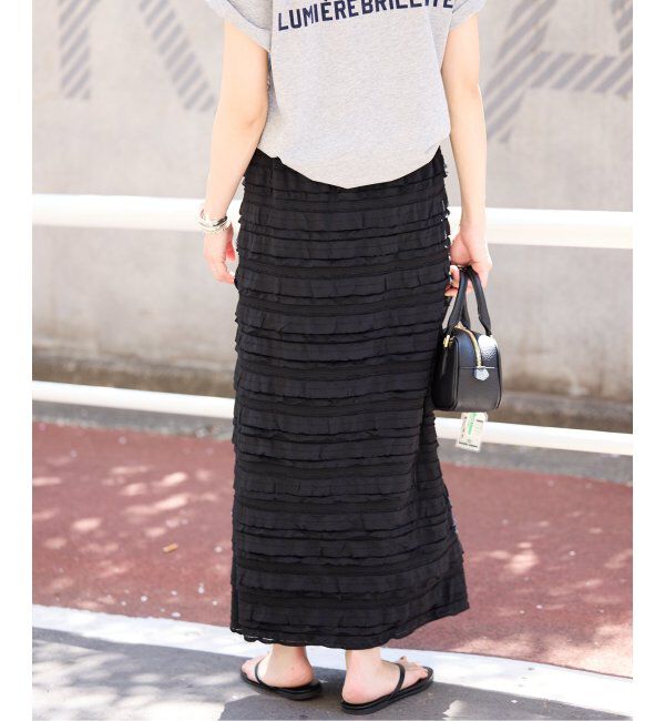 SLOBE IENA「《追加2》フリルカットソータイトスカート」|スカート|