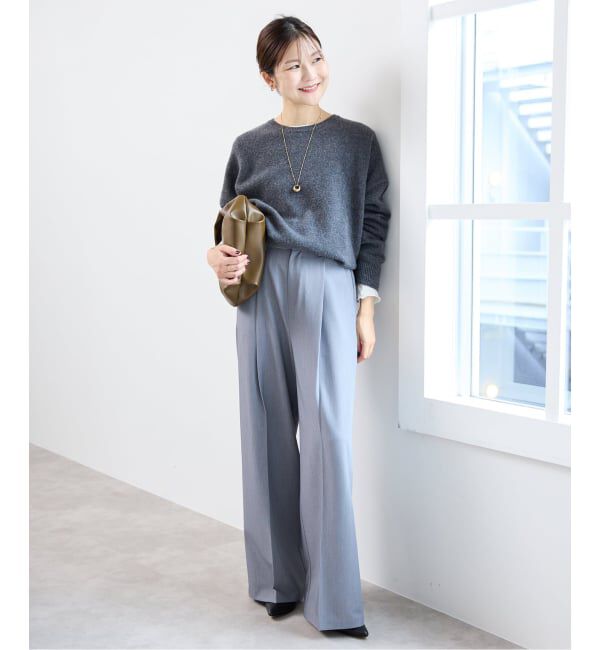 SLOBE IENA「SLOBE タックラウンドバッグ」|ハンドバッグ|