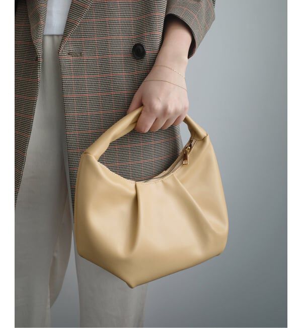 SLOBE IENA「SLOBE タックラウンドバッグ」|ハンドバッグ|