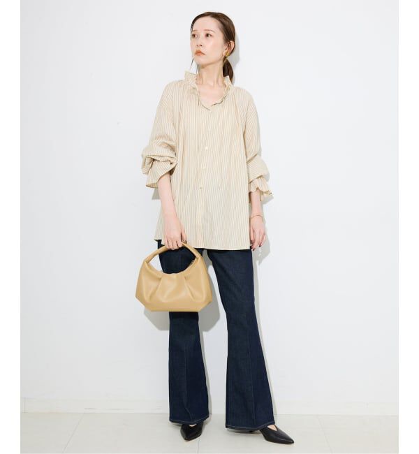 SLOBE IENA「SLOBE タックラウンドバッグ」|ハンドバッグ|