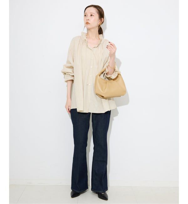 SLOBE IENA「SLOBE タックラウンドバッグ」|ハンドバッグ|