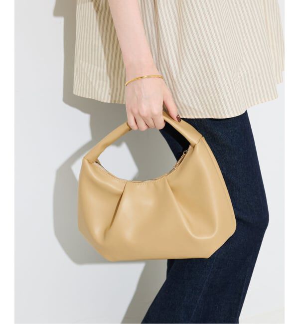 SLOBE IENA「SLOBE タックラウンドバッグ」|ハンドバッグ|