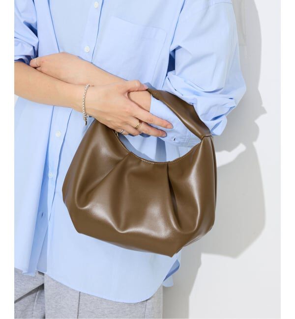 SLOBE IENA「SLOBE タックラウンドバッグ」|ハンドバッグ|