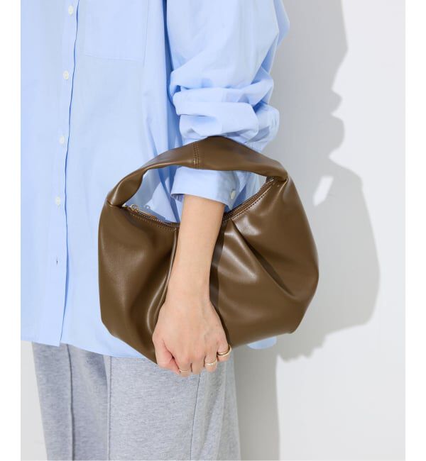 SLOBE IENA「SLOBE タックラウンドバッグ」|ハンドバッグ|