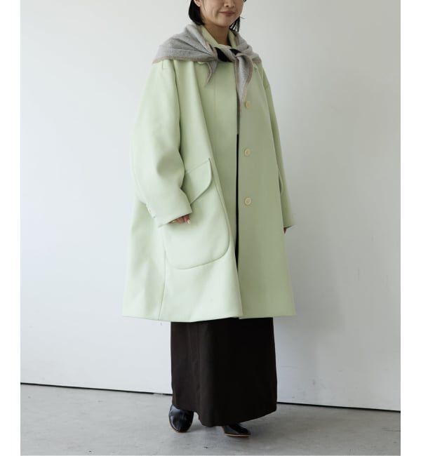 IENA LA BOUCLE「IENA LA BOUCLE ハードメルトンスタンドネックコート」|その他|