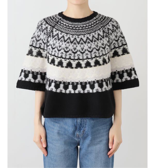 IENA「PIUMAカシミヤジャガードニット」|ニット・セーター|