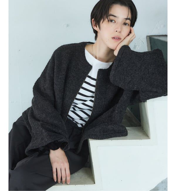 IENA「BLACK ライナージャケット」|その他|グレーA