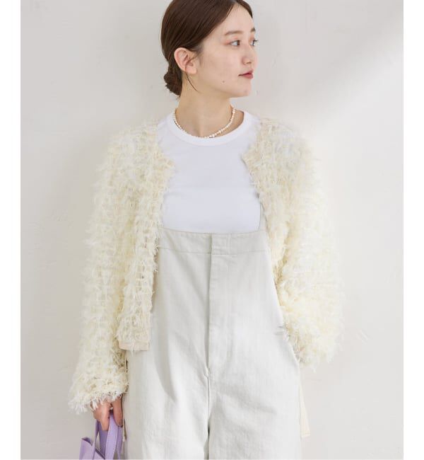 IENA「《予約》チュールテープ カーディガン」|カーディガン|