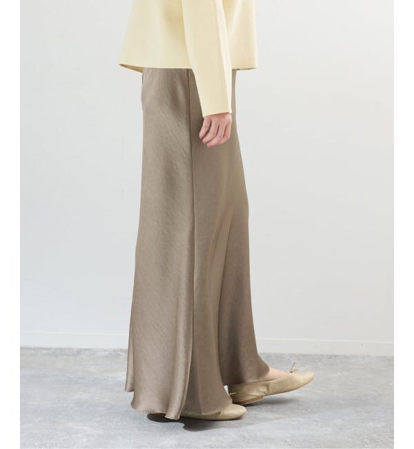 IENA「《追加16予約》ダブルサテンスカート」|スカート|