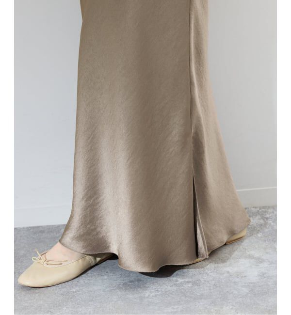 IENA「《追加16予約》ダブルサテンスカート」|スカート|