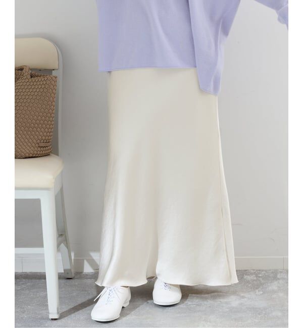 IENA「《追加16予約》ダブルサテンスカート」|スカート|