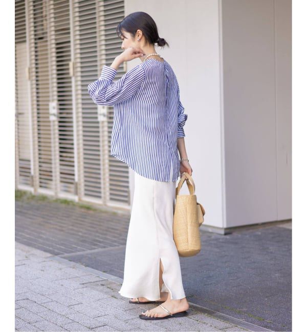 IENA「《追加16予約》ダブルサテンスカート」|スカート|