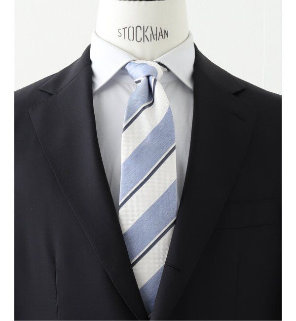 EDIFICE「FRANCO BASSI (フランコ バッシ) シャンブレーストライプタイ U25EC01-B」|ネクタイ・蝶ネクタイ|ネイビー C