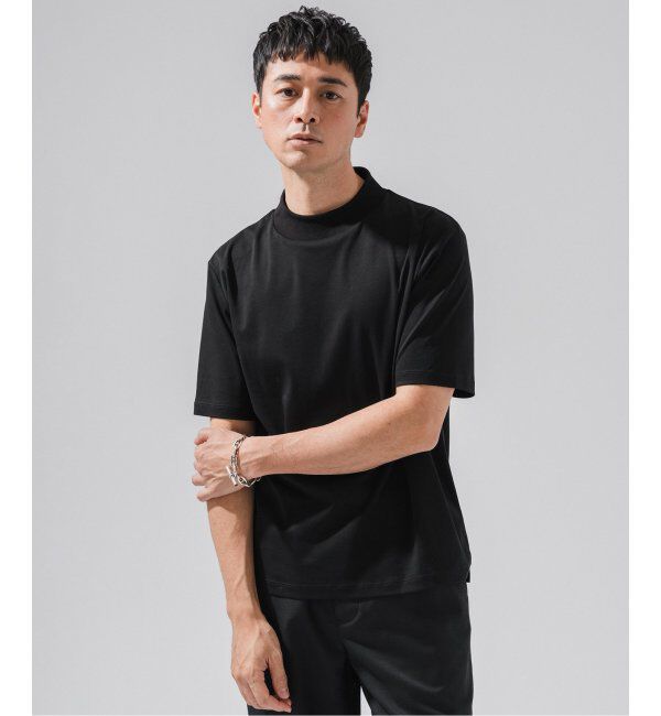 EDIFICE「nomiamo (ノミアモ) 別注 スヴィンコットン モックネック ワイドTシャツ」|Tシャツ・カットソー|