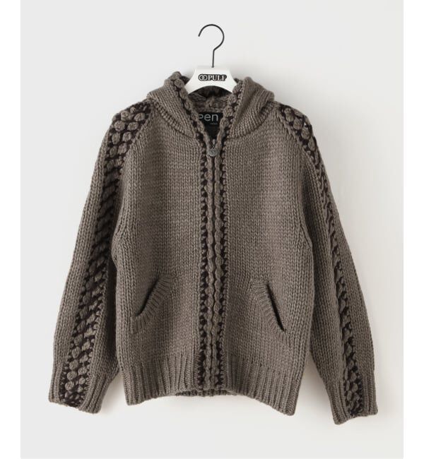 PULP「【Geek Office / ギークオフィス】OPEN YY Knitted STITCH ZIP UP KNIT HOOD」|パーカー|