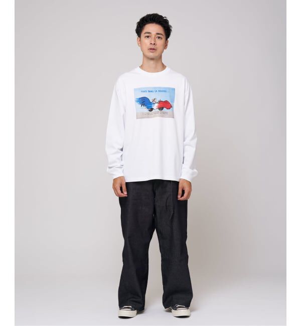 EDIFICE「SAVIGNAC (サヴィニャック) 別注 French Company プリント ロングスリーブ Tシャツ」|Tシャツ・カットソー|