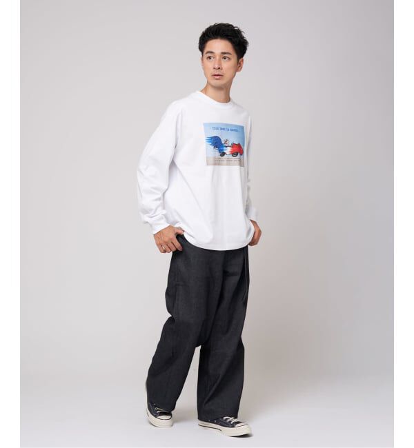 EDIFICE「SAVIGNAC (サヴィニャック) 別注 French Company プリント ロングスリーブ Tシャツ」|Tシャツ・カットソー|