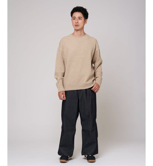 EDIFICE「スウェット ライク スモール ケーブル ニット」|ニット・セーター|