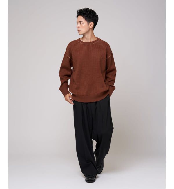 EDIFICE「スウェット ライク スモール ケーブル ニット」|ニット・セーター|